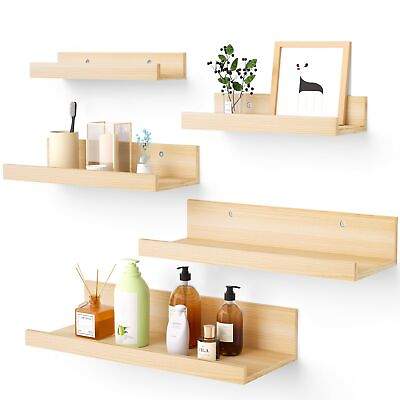 #ad Floating Shelves for Wall Decor Storage Wall Shelves Set of 5 Wall Mounted ... $21.73