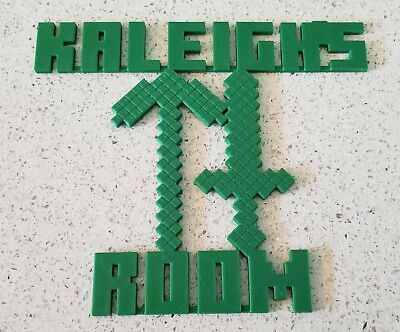 Mine craft Personalized Custom Name Sign Bedroom DoorWall 3D many Colors $18.75
