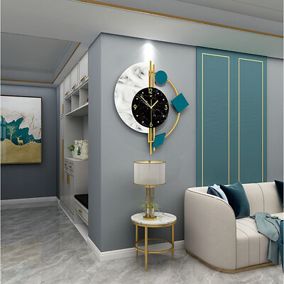#ad Wall Clock Living Room Silent Decorative Home Modern Wall Hanging Clock $44.89