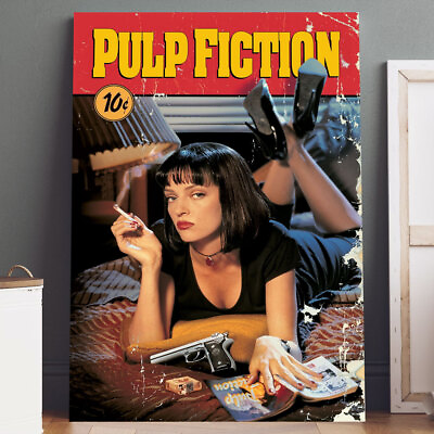 #ad Canvas Print: Pulp Fiction Movie Poster Wall Art $19.95