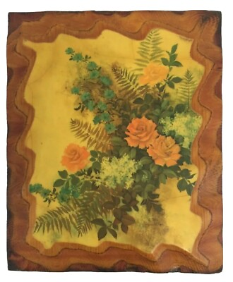 #ad #ad Wall Art Plaque Kitchy Shabby Victorian Chic Flowers Wood Primitive Handmade $24.97