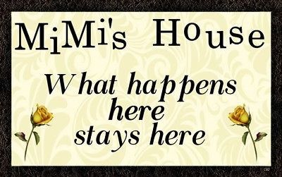 #ad Mimi#x27;s House DISTRESSED SIGN PLAQUE WALL DECOR PRIMITIVE SIGN $14.99