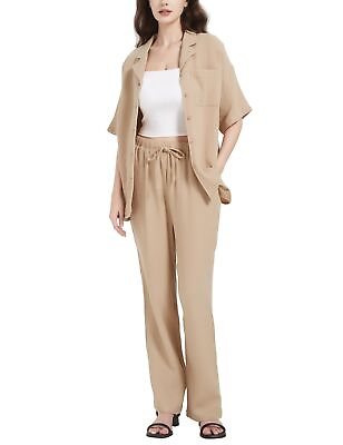 #ad Kissonic Women 2 Piece Outfits 2023 Lounge Matching Sets Short Sleeve Shirt L... $49.31