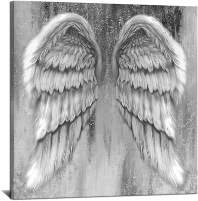#ad Black and White Angel Wings Canvas Wall Art Painting Abstract Artistic Pictures $90.48