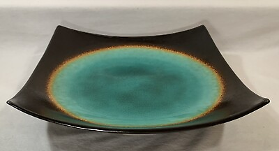 #ad Retired Target Home JADE MOON 10.25” Square Dinner Plate: Asian • Teal Brown $12.95
