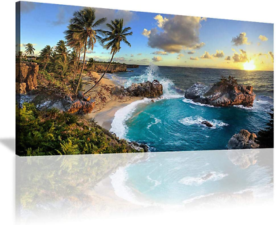 #ad Beach Wall Art Canvas Wall Art for Living Room Pictures for Bedroom home Decor $76.99