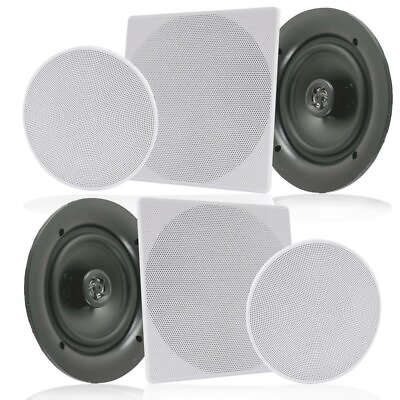 #ad Pair 10quot; In Wall In Ceiling Speakers 2 Way Flush Mount Home Speaker 300 Watt $101.99