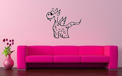 #ad Wall Stickers Vinyl Decal Funny Little Dragon For Kids Nursery ig1375 $29.99