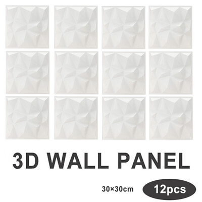 #ad #ad 12PCS 3D Wall Panel Self adhesive Brick PVC Wall Sticker Panels $27.99