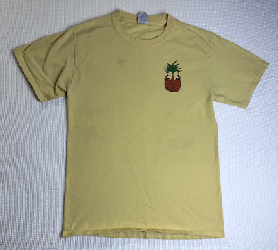 #ad PINEAPPLE TEE T SHIRT Ohana Means Family Family Means Cheer Girls Small Yellow $4.99