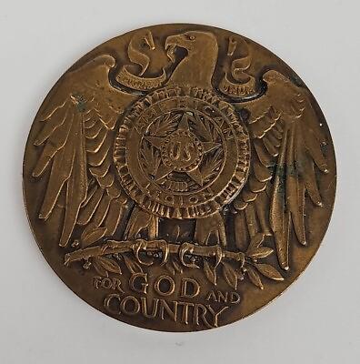 #ad Vintage Medallic Art Co Bronze Medal American Legion School Award 2 1 2quot; $56.00