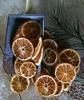 15 PRIMITIVE DRIED ORANGE SLICES BOWL CANNING FILLERS FARMHOUSE COUNTRY DECOR $12.99