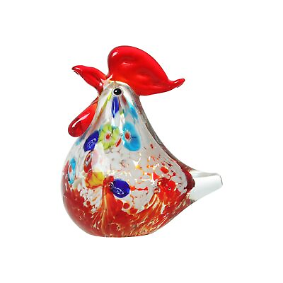 #ad #ad Glass Chicken Ornament Rooster Kitchen Decor for Home Blown Glass Figurines ... $29.33