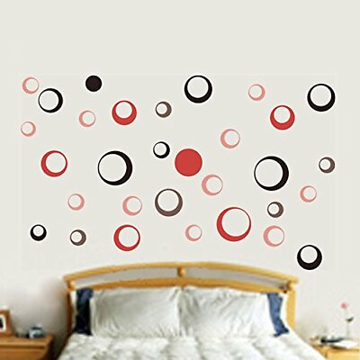 #ad Wall Sticker Simple Circle Motifs Removable Art Poster For Kids Room Decoration $19.36