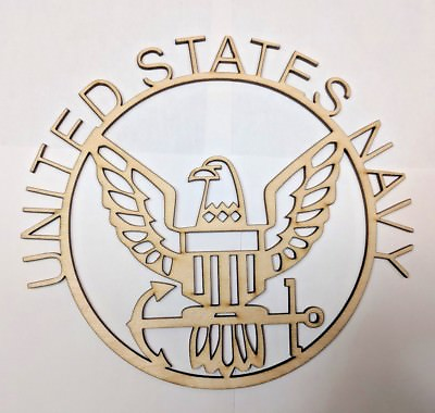 US NAVY wall art Laser cut sign gift idea Unfinished Wood Crafts Supplies $14.99