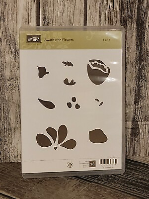 #ad Stampin Up Awash With Flowers 18 Stamps Coordinating Sets 120549 $10.30