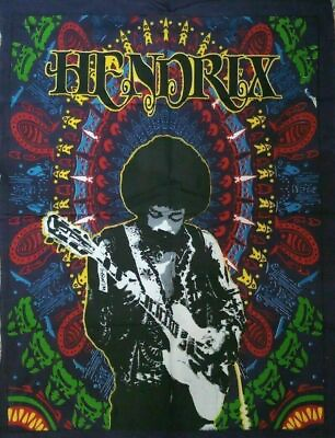 #ad Black Jimi Hendrix Home Decor Wall Hanging Hippie Throw Mandala Tapestry Poster $13.43