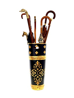 #ad #ad Florentine Italian Wood Umbrella Stand Hollywood Regency Style Vintage Decor $395.00