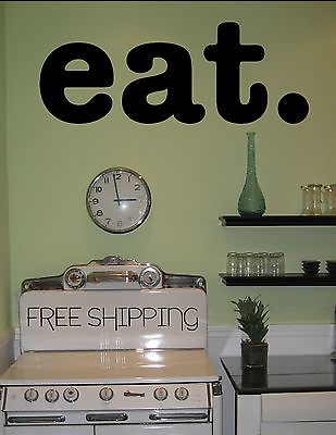 #ad EAT. wall vinyl decal sticker cute kitchen home decor vintage family cook art $18.95