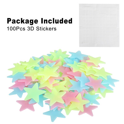 #ad Wall Stickers Kids Room Home Decor Glow In The Dark Stars Decal Kids Bedroom USA $7.59