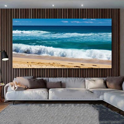 #ad Sea Beach Landscape Canvas Painting Canvas Wall Art Prints Art Wall Decor Poster $17.85