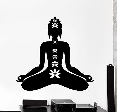 #ad Wall Decal Buddha Yoga Lotus Meditation Interior Home Decor z4035 $67.99