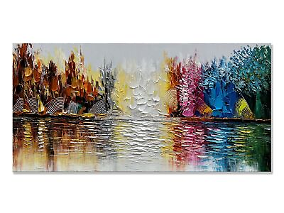 #ad Large Abstract Canvas Wall Art for Living Room 30x60 Inches Oil Paintings on ... $248.56
