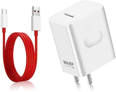 #ad Genuine Original OnePlus 30W Warp Charger W USB C Cable For 7 8 9 9 Pro 8 Pro $12.95