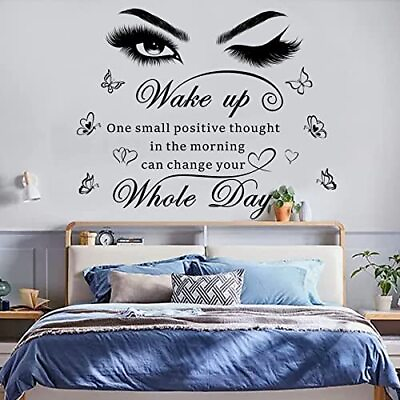 #ad Inspirational Wall Decals Quotes Vinyl Eyes Eyelash Wall Decal Motivational Sayi $10.20
