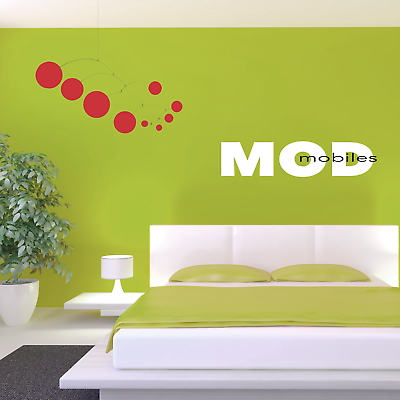 #ad Eye Catching Red MOD Art Mobile Mid Century Modern Home Decoration Atomic $199.00