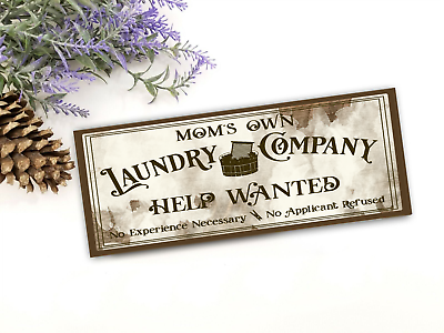 #ad #ad Rustic Handmade Laundry Room Farmhouse Sign Home Decor 8x3quot; on MDF Board c $12.50