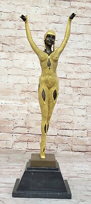#ad #ad Art Deco Gilt Star Fish Dancer Extra Large 26quot;quot; Tall Hot Cast Classic Artwork NR $274.50