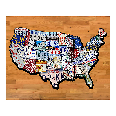 #ad #ad United States License Plates Vintage American State Rustic Wall Art Decor USA $33.00