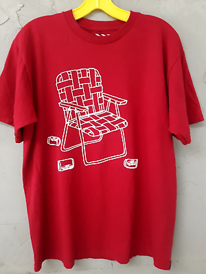 #ad Vans Off the Wall Lounge Chair with Cans Red Classic Tee Medium NWOT $9.99