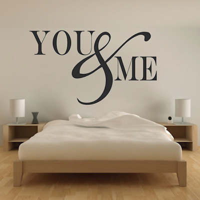 #ad You And Me Wall Decal Romantic Wallpaper Anniversary Removable Decor Design g31 $92.95