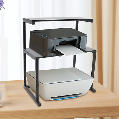 #ad 3 Tier Modern Printer Table Stand Storage Shelves For Home Office 52.5x36x63.2cm $31.91
