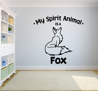 My Spirit Animal Fox Foxes Animals Wall Art Stickers for Kids Home Room Decals $12.50