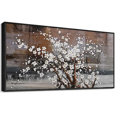 #ad Wall Art for Living Room Black Framed Wall Decor Large Size Natural Botan... $325.39