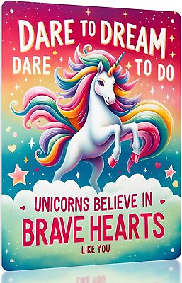 #ad Unicorn Room Decor for Girls Cute and Inspirational Girls Bedroom Decor with U $12.22