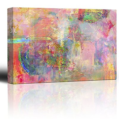 #ad Wall26 Colorful Pastel Abstract Watercolor Paint Texture Canvas Art 24x36 $44.99