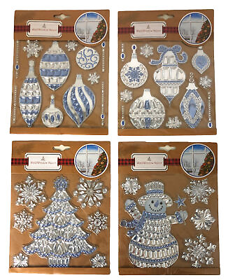 #ad Christmas Winter Wall Window Sticker Decoration Decor Snowman Tree Snowflakes $10.99