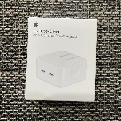 Sealed Box Fast Charger Wall PD Adapter New Apple Dual USB C Port 35W OEM $29.99