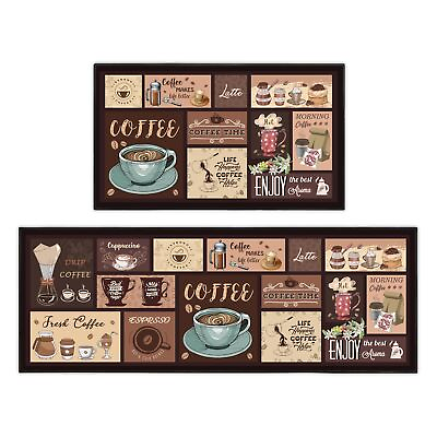 #ad Coffee Kitchen Rug 2 Piece Set Farmhouse Decor Kitchen Floor Mat Absorbent an... $35.61