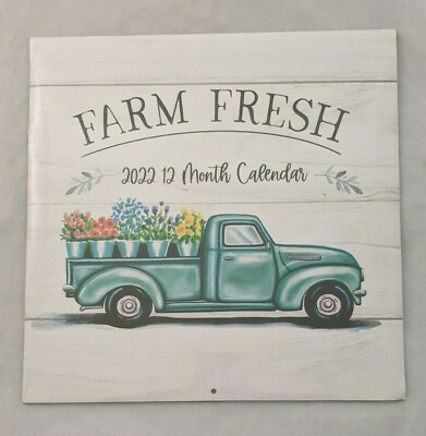 #ad #ad Dollar Tree CALENDAR 2022 12 Month Farm Fresh Collectible Artwork New $6.95