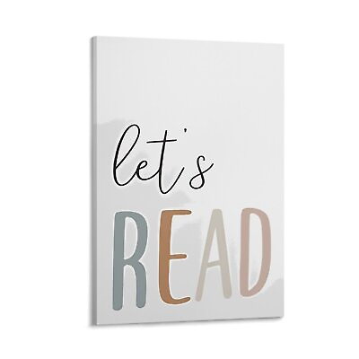 #ad Let’S Read Canvas Poster Living Room Decor Wall Art Family Decor Aesthetic $15.00