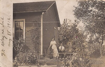 #ad #ad REAL PHOTO Fort Wayne INDIANA Man amp; Woman House amp; Garden 1912 $8.50