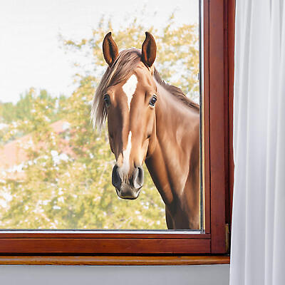 #ad Horse Wall Sticker Realistic Self Adhesive Wall Window Sticker Home Decal Decor $10.19
