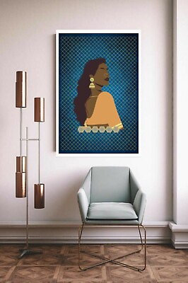 #ad #ad Woman Contemporary Art Décor Style High Quality Canvas Paper Digital Wall Modern $59.99
