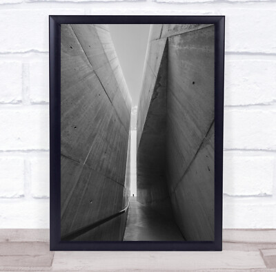 Museum Portugal Black amp; White Concrete Wall Walls Perspective Narrow Small Print GBP 7.99