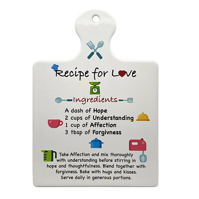 #ad #ad Kitchen Decorative Ceramic Cutting Board Recipe For Love Valentines Gift $21.99